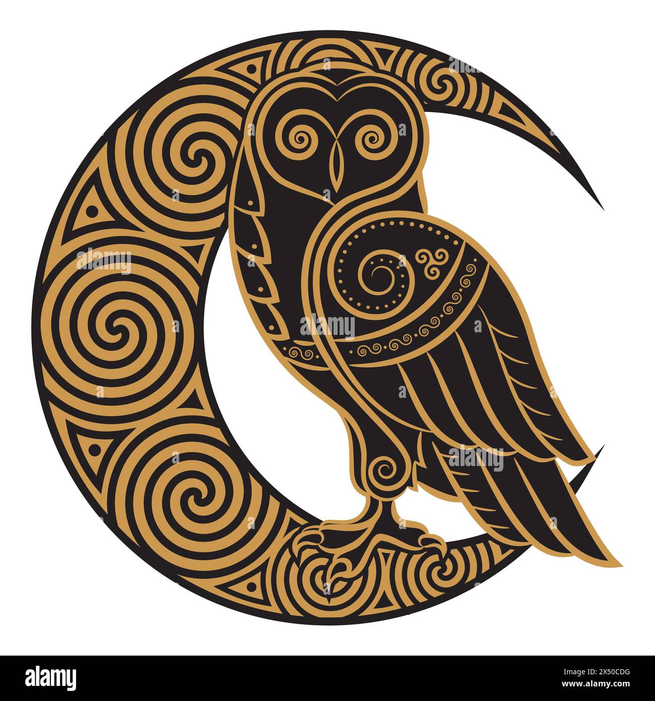 Casco vichingo, assi vichinghi incrociati e in una corona di modello scandinavo e scudo vichinghi Illustrazione Vettoriale