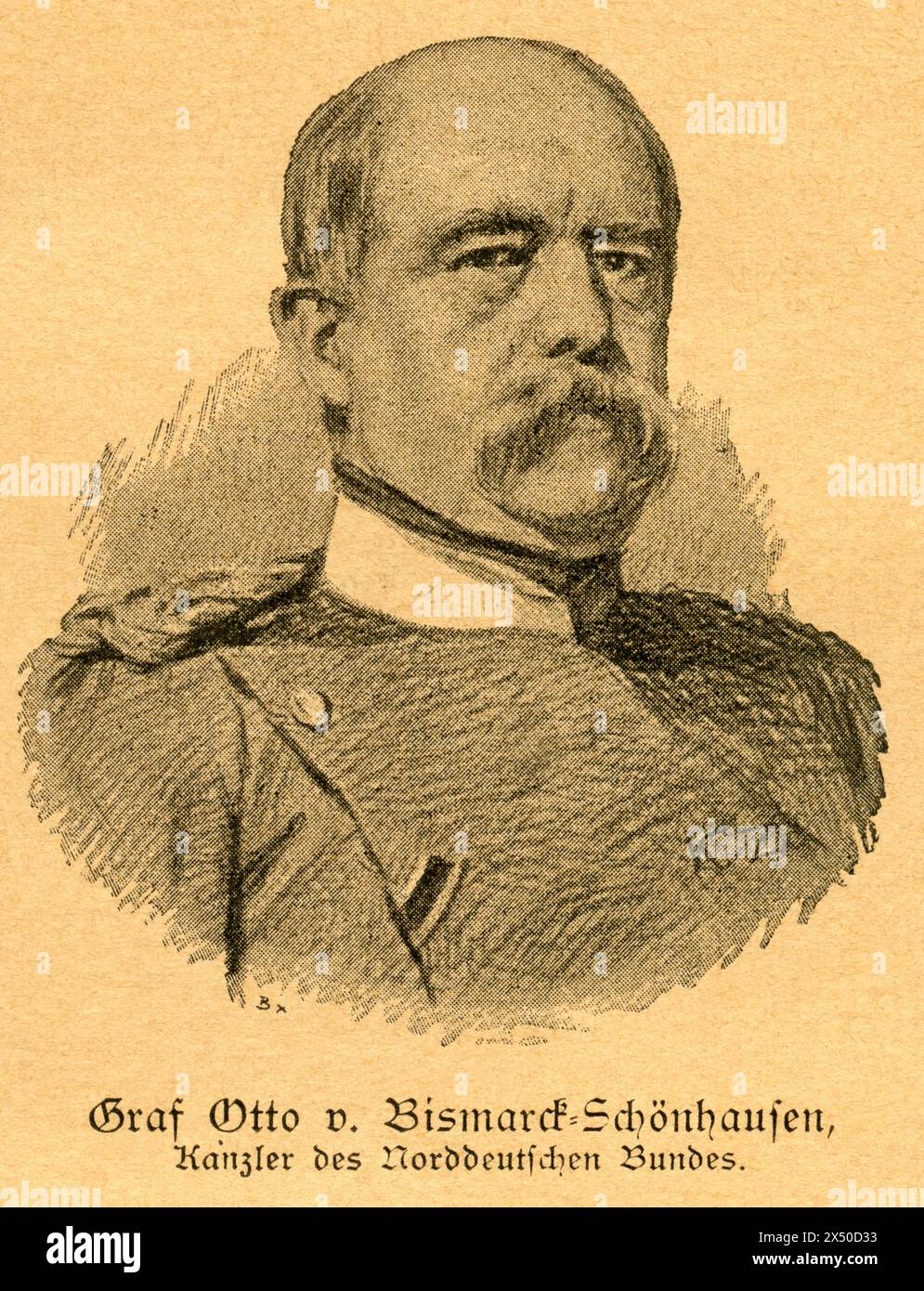 Otto von Bismarck, Cancelliere della Confederazione tedesca del Nord e poi Cancelliere del Reich tedesco, il COPYRIGHT DELL'ARTISTA NON DEVE ESSERE AUTORIZZATO Foto Stock