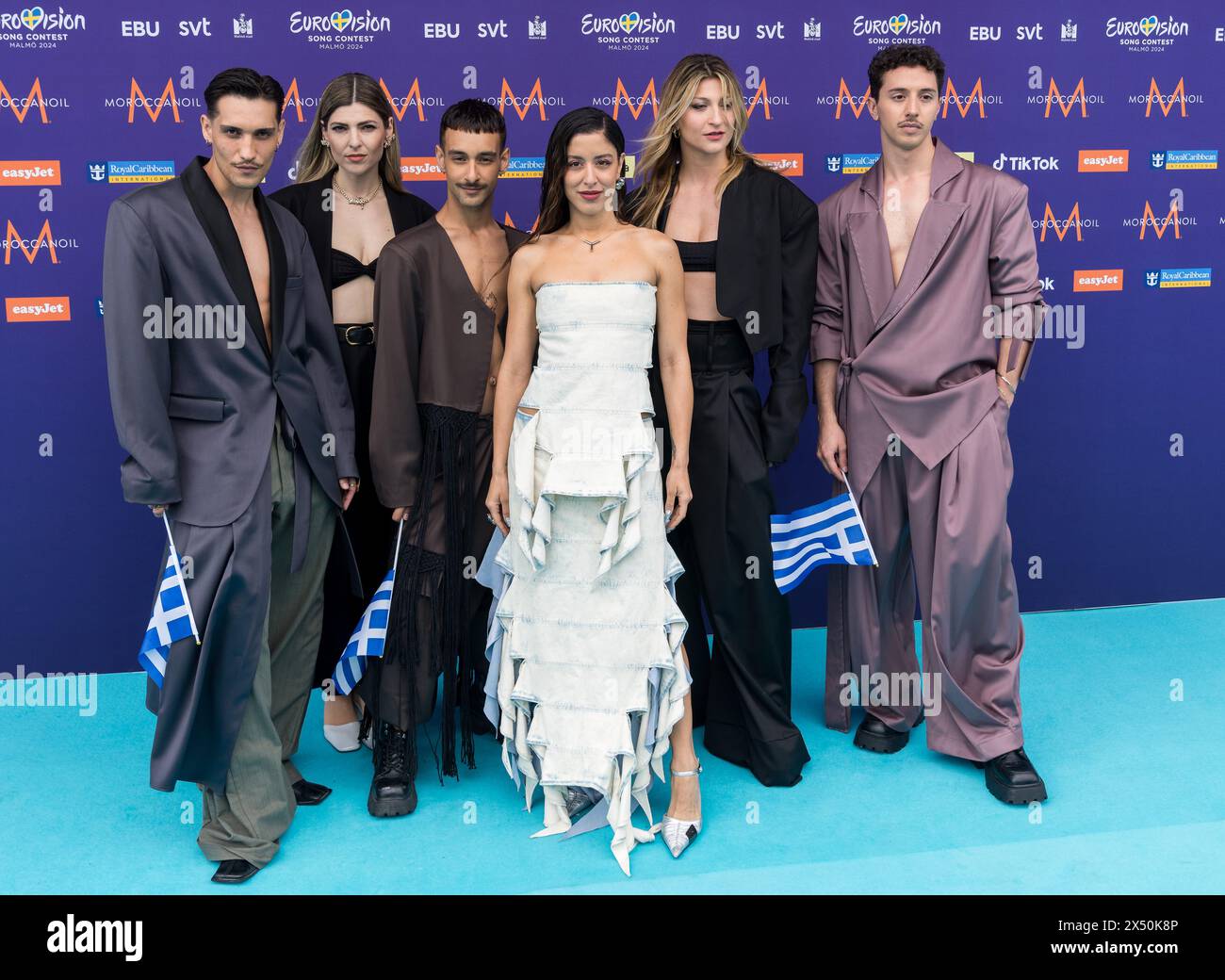 Malmoe, Svezia, 5 maggio 2024 Marina Satti, Grecia all'Eurovision Song Contest Turquoise Carpet Credit: PEO Mšller/Alamy Live News Foto Stock