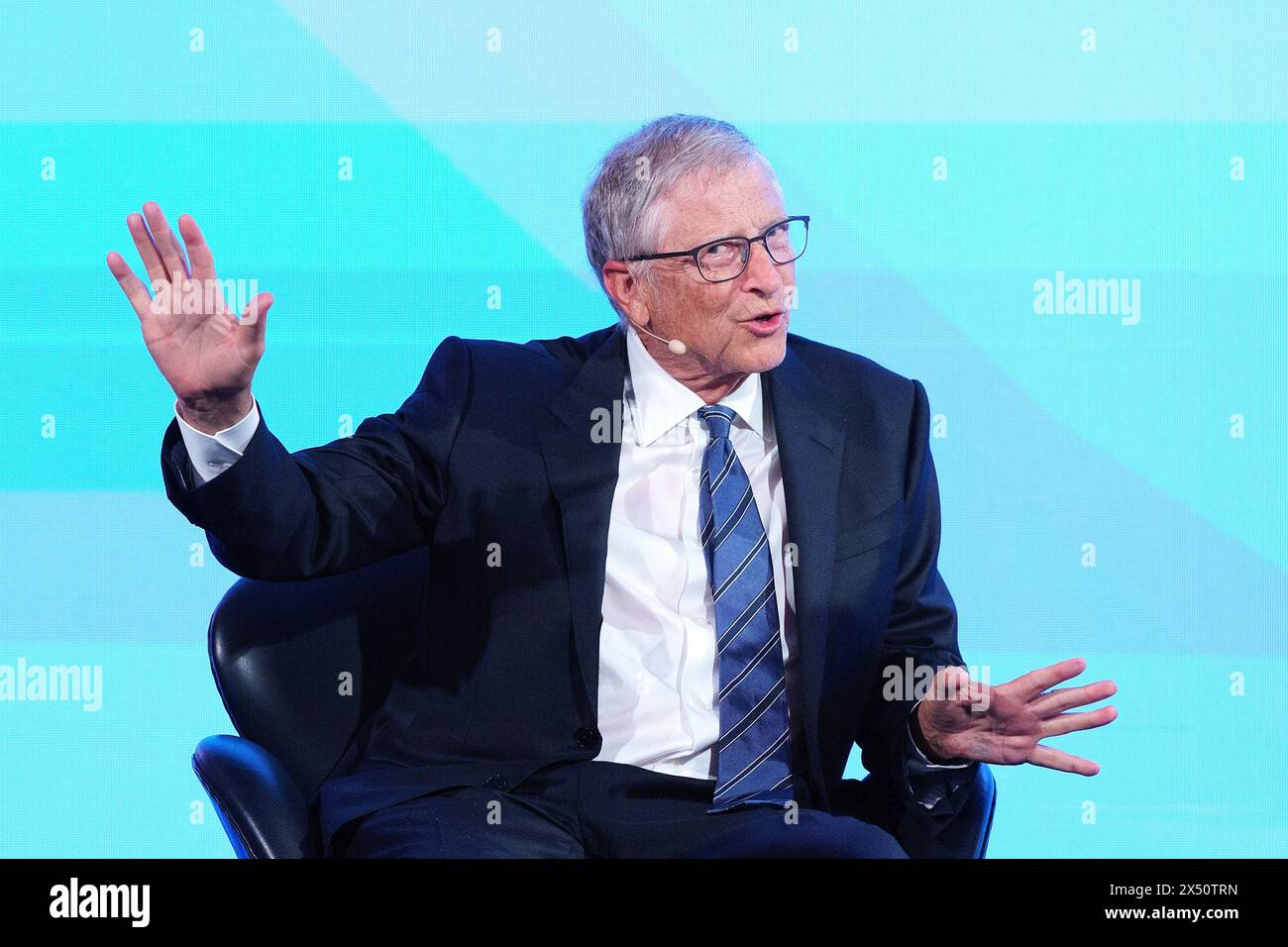 Elsinore, Danimarca. 6 maggio 2024. Bill Gates, co-presidente, Bill & Melinda Gates Foundation al Novo Nordisk Foundation Global Science Summit a Helsingoer, Danimarca, lunedì 6 maggio 2024. Novo Nordisk Foundation, Bill & Melinda Gates Foundation e Wellcome Trust investiranno ciascuno circa 700 milioni di corone in un progetto triennale per promuovere la salute globale. (Foto: Keld Navntoft/Ritzau Scanpix) credito: Ritzau/Alamy Live News Foto Stock