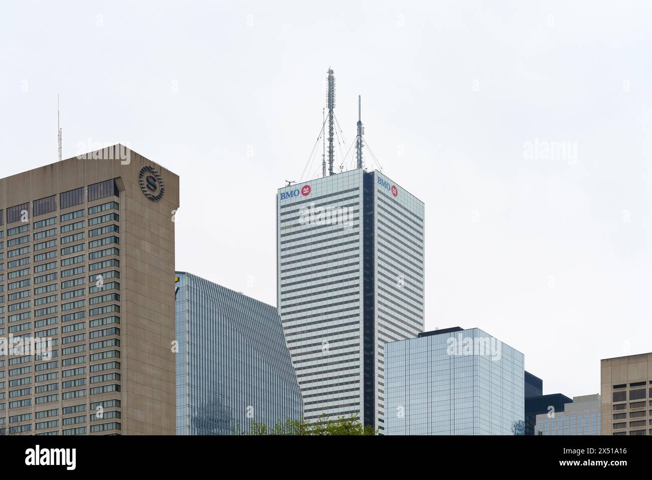 Grattacielo in centro, BMO e Sheraton, a Toronto, Canada Foto Stock