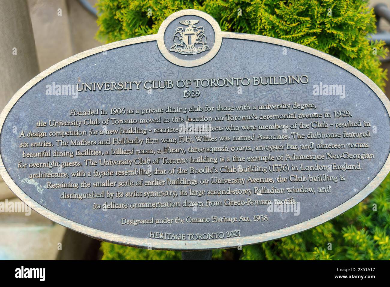 University Club of Toronto Building a Toronto, Canada Foto Stock