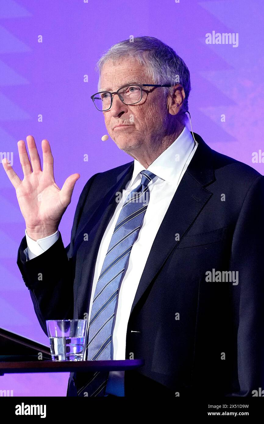Elsinore, Danimarca. 6 maggio 2024. Bill Gates della Bill &Melinda Gates Foundation al Novo Nordisk Foundation Global Science Summit di Helsingoer lunedì 6 maggio 2024. Novo Nordisk Foundation, Bill & Melinda Gates Foundation e Wellcome Trust investiranno ciascuno circa 700 milioni di corone in un progetto triennale per promuovere la salute globale. (Foto: Keld Navntoft credito: Ritzau/Alamy Live News Foto Stock
