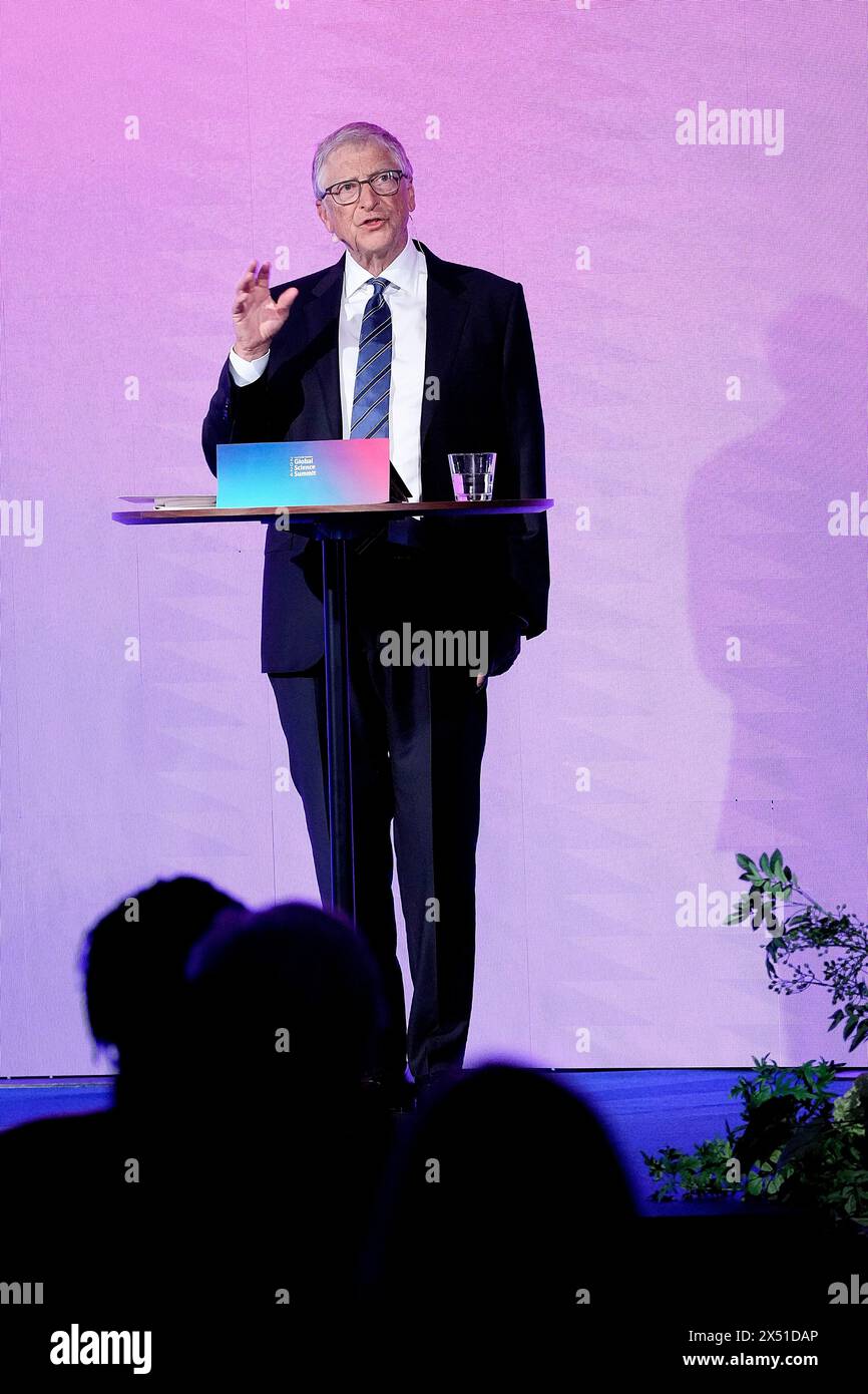Elsinore, Danimarca. 6 maggio 2024. Bill Gates della Bill &Melinda Gates Foundation al Novo Nordisk Foundation Global Science Summit di Helsingoer lunedì 6 maggio 2024. Novo Nordisk Foundation, Bill & Melinda Gates Foundation e Wellcome Trust investiranno ciascuno circa 700 milioni di corone in un progetto triennale per promuovere la salute globale. (Foto: Keld Navntoft credito: Ritzau/Alamy Live News Foto Stock