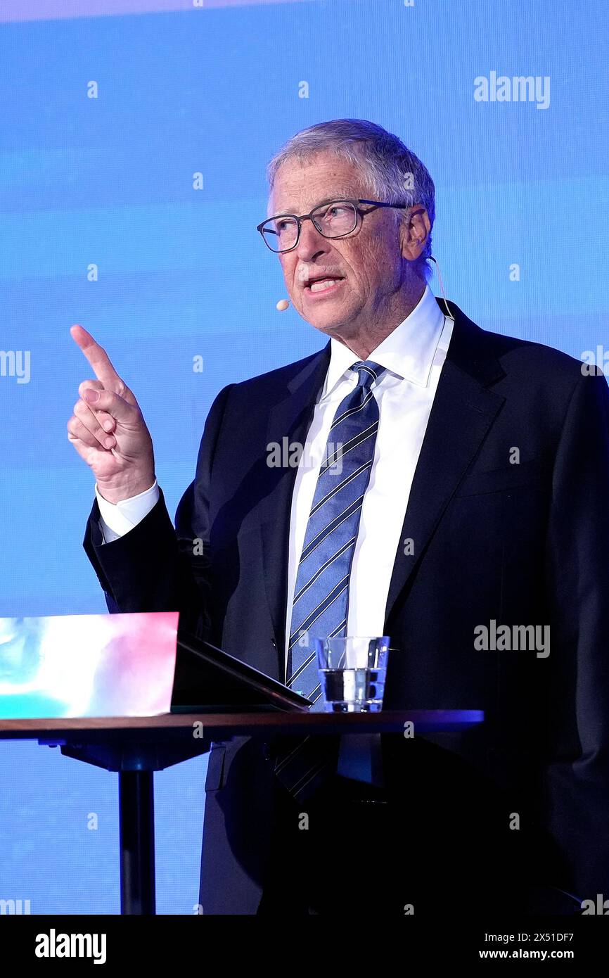 Elsinore, Danimarca. 6 maggio 2024. Bill Gates della Bill &Melinda Gates Foundation al Novo Nordisk Foundation Global Science Summit di Helsingoer lunedì 6 maggio 2024. Novo Nordisk Foundation, Bill & Melinda Gates Foundation e Wellcome Trust investiranno ciascuno circa 700 milioni di corone in un progetto triennale per promuovere la salute globale. (Foto: Keld Navntoft credito: Ritzau/Alamy Live News Foto Stock