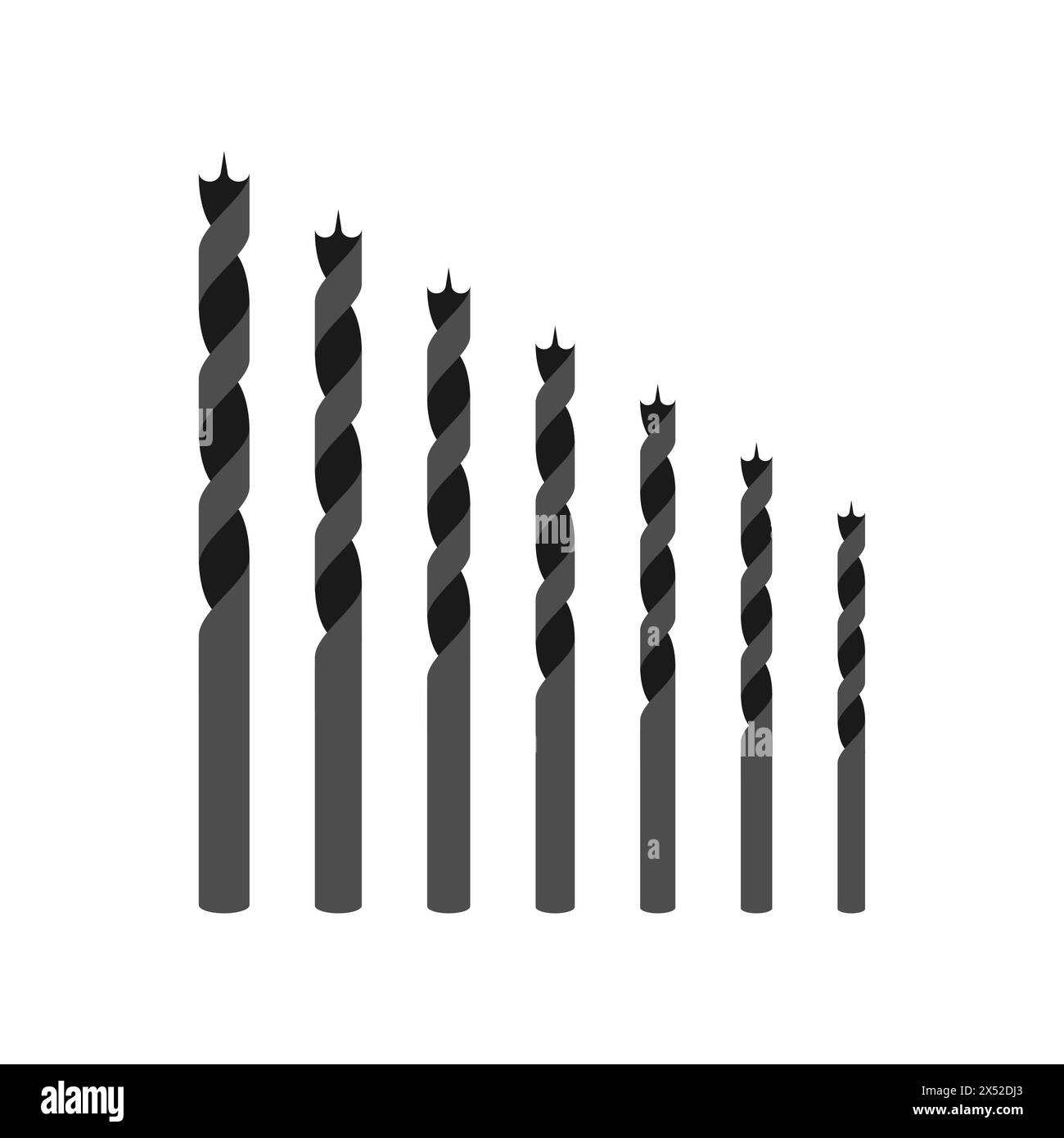 Set di punte per legno. Illustrazione vettoriale Illustrazione Vettoriale