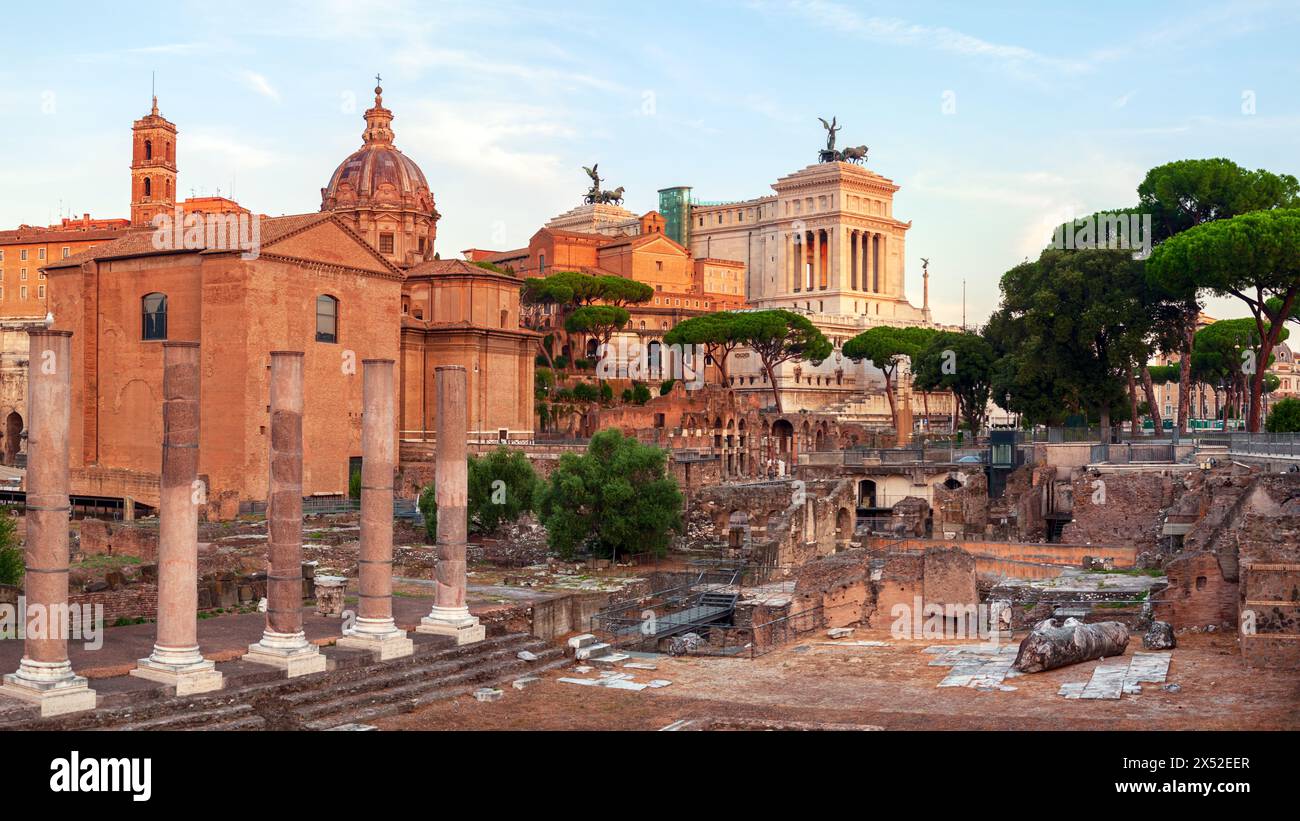 Il foro Romano di Roma. Foto Stock