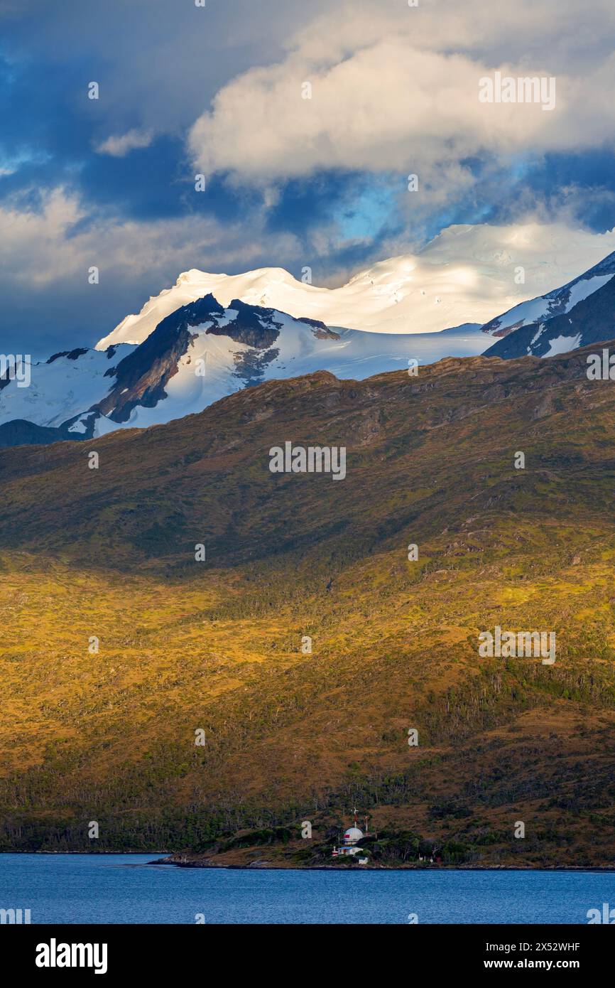 Darwin Sound, Beagle Channel, Tierra del Fuego, Cile, Sud America Foto Stock