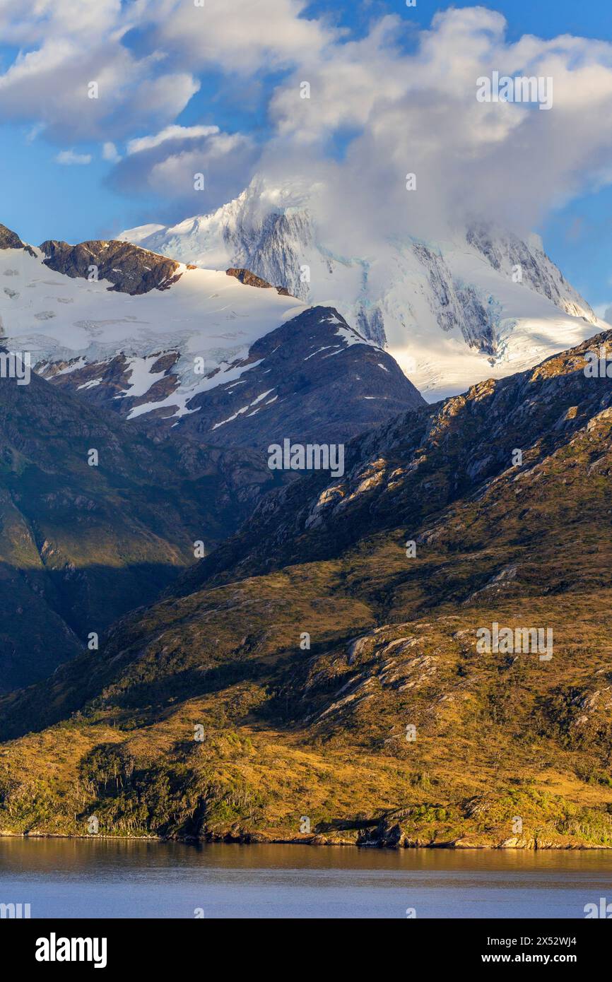 Darwin Sound, Beagle Channel, Tierra del Fuego, Cile, Sud America Foto Stock