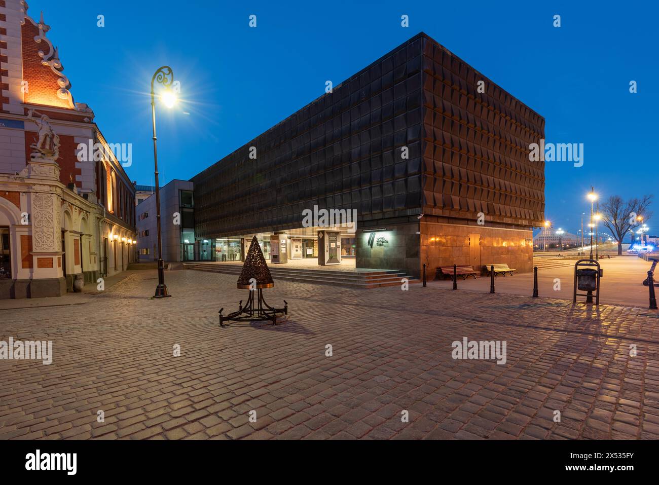 Museo dell'occupazione sulla Piazza del Municipio, Rathausplatz, riga, Lettonia Foto Stock