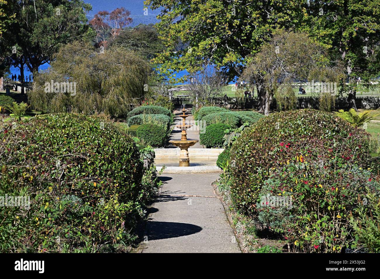 Gardens at Port Arthur Historic Site, Tasmania, Australia Foto Stock