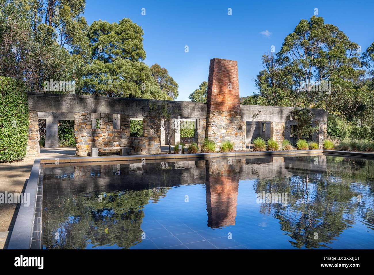 Giardino commemorativo del massacro di Port Arthur presso il sito storico di Port Arthur, Tasmania, Australia Foto Stock