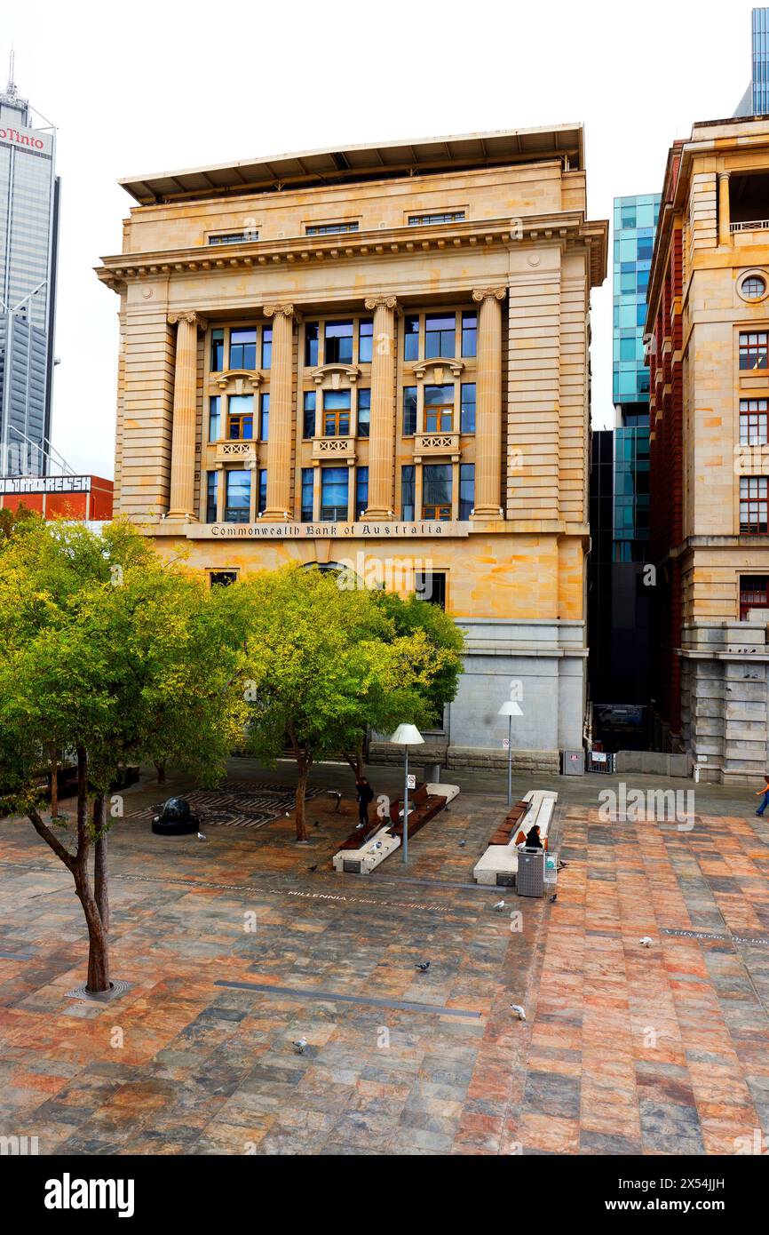 Commonweath Bank Building, Forrest Place, Perth, Australia Occidentale Foto Stock