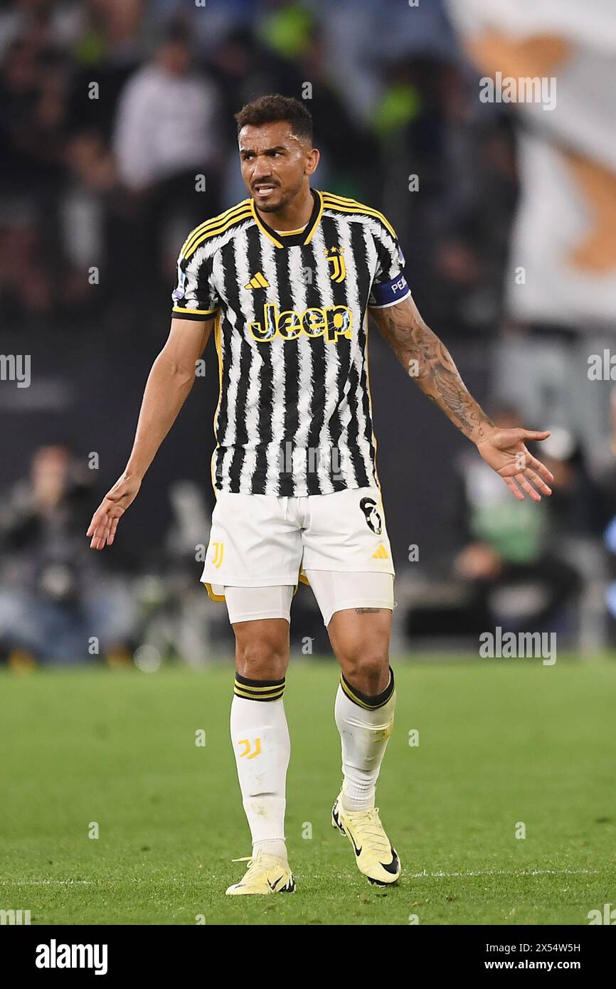 Danilo Luiz da Silva della Juventus FC durante la partita di serie A tra AS Roma e Juventus FC allo stadio Olimpico di Roma, 5 maggio 2024. Foto Stock