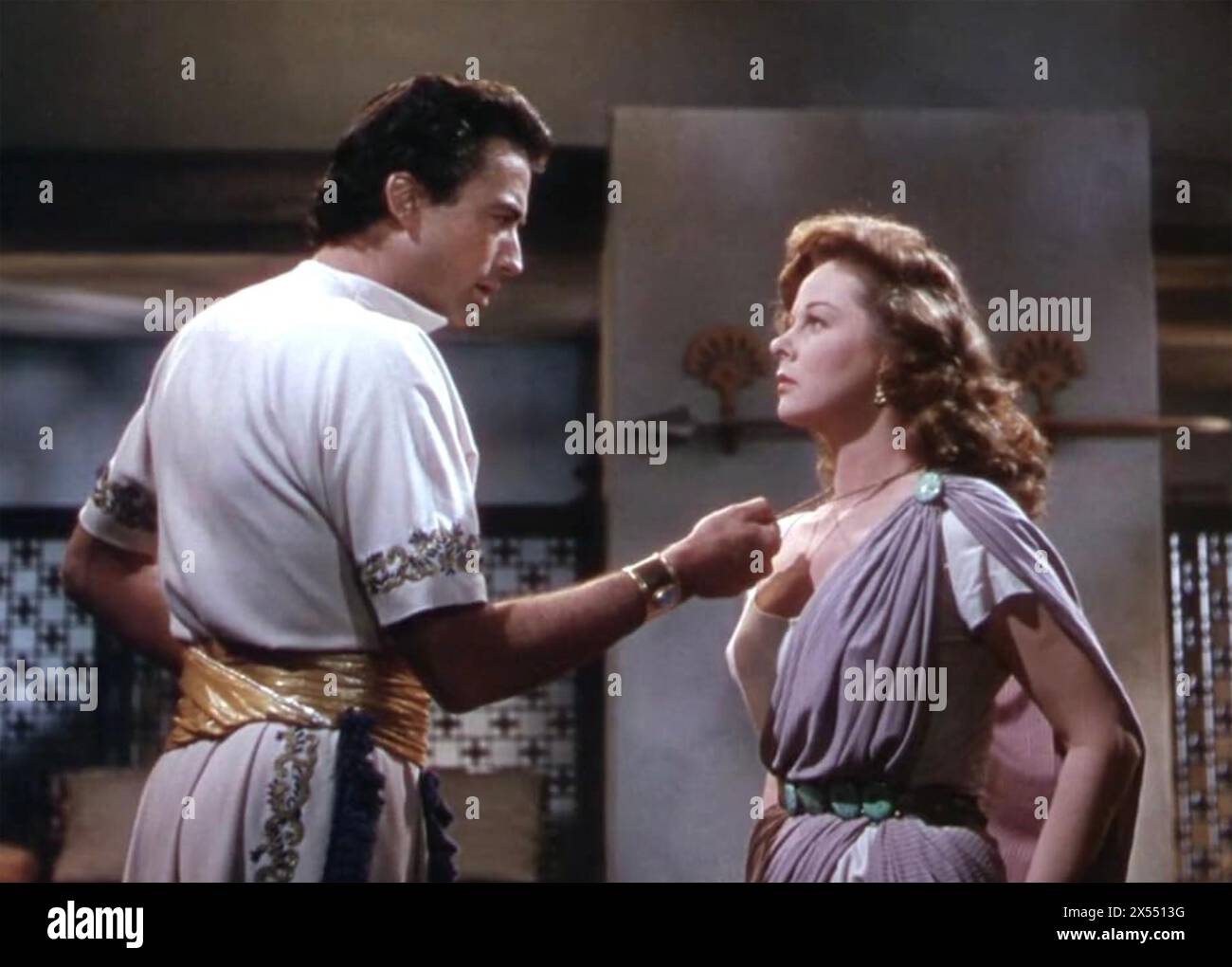 DAVID E BATHSHEBA 1951 20th Century Fox film con Gregory Peck nel ruolo di Re David e Susan Hayward nel ruolo di Bathsheba Foto Stock