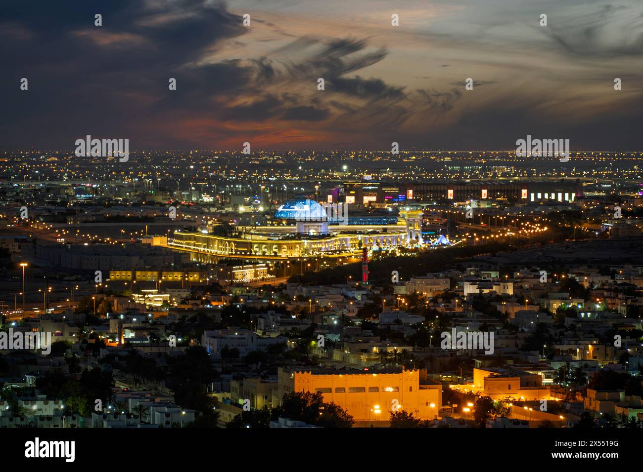 Vista aerea del centro commerciale al Hazm di Doha, Qatar. Foto Stock