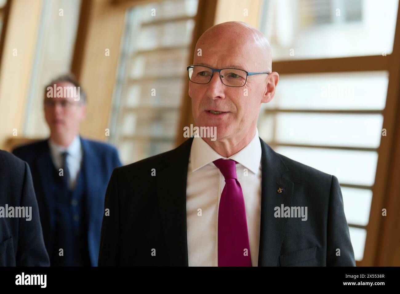 Edimburgo Scozia, Regno Unito 07 maggio 2024. John Swinney al Parlamento scozzese. credito sst/alamy notizie in diretta Foto Stock