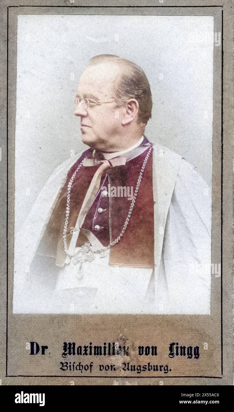 Lingg, Maximilian von, 8.3.1842 - 31.5,1930, sacerdote tedesco, ULTERIORI-DIRITTI-CLEARANCE-INFO-NOT-AVAILABLE Foto Stock
