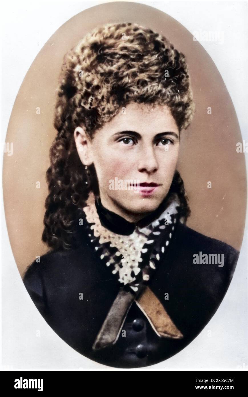 Lafargue, Laura, 26.9.1845 - 26.11.1911, socialista francese, ritratto, CIRCA 1865, INFORMAZIONI-DIRITTI-SUPPLEMENTARI-AUTORIZZAZIONE-NON-DISPONIBILI Foto Stock