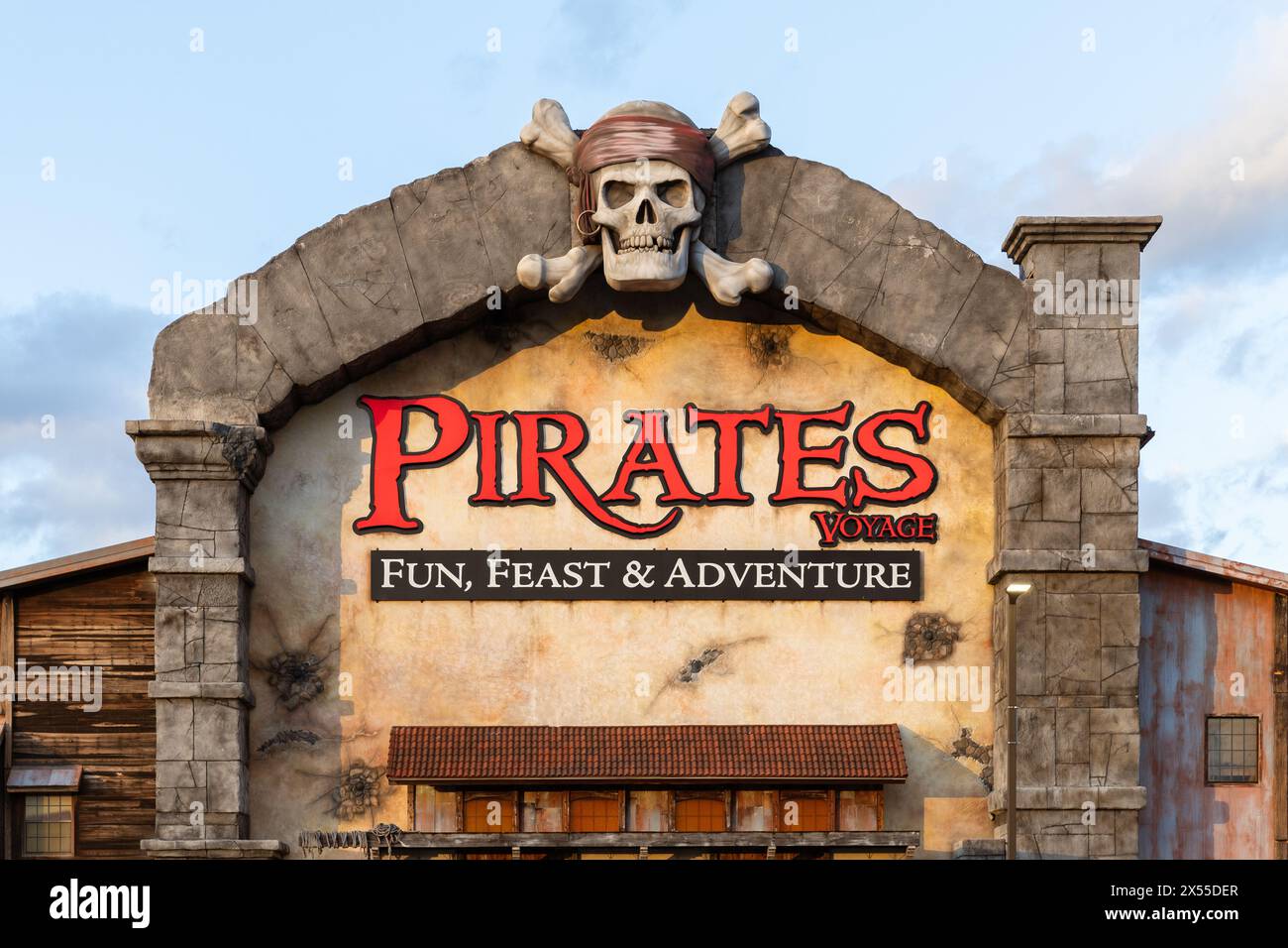 Pirates Voyage Dinner and Show è un teatro a tema pirata per tutta la famiglia situato nel centro di Pigeon Forge, Tennessee. Foto Stock