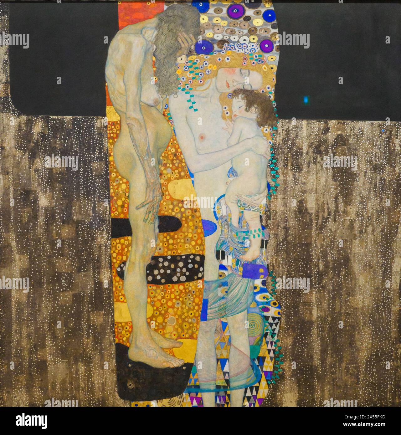 The Three Ages di Gustav Klimt (1862 - 1918), 1905, olio su tela Foto Stock