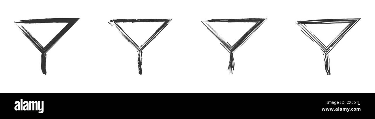 Set di icone filtro disegnato a mano. Illustrazione vettoriale Illustrazione Vettoriale