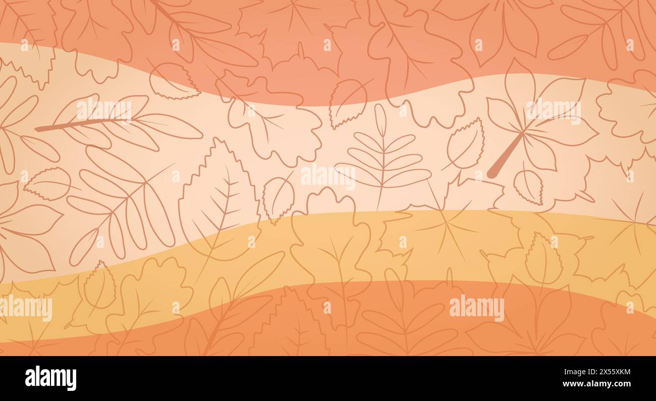 Semplice sfondo minimalista in autunno arancione giallo. Profili in background, da utilizzare per presentazioni, opuscoli e opuscoli, schede, progettazione di siti Web, LAN Illustrazione Vettoriale