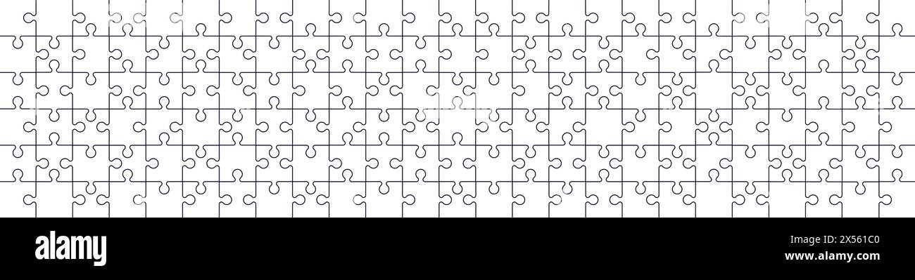 Seghetto alternativo pezzi modello puzzle, motivo per sfondi di gioco. Illustrazione vettoriale piatta isolata su sfondo bianco. Illustrazione Vettoriale