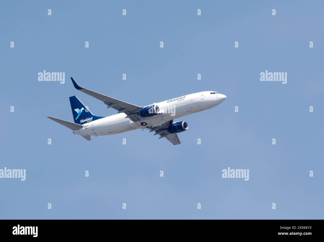 Bluebird Nordic (una compagnia aerea cargo con sede a Reykjavík, Islanda), Boeing 737-800, Budapest, Ungheria, Magyarország, Europa Foto Stock