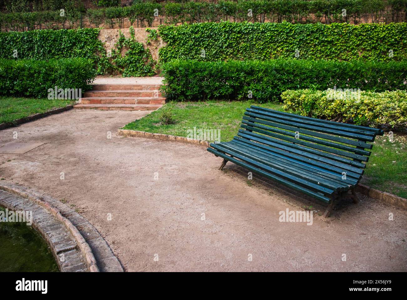 Giardino storico neoclassico Parc del Laberint d'Horta, Barcellona, Spagna, sostenibilità, conservazione dell'ambiente, tutela della biodiversità Foto Stock