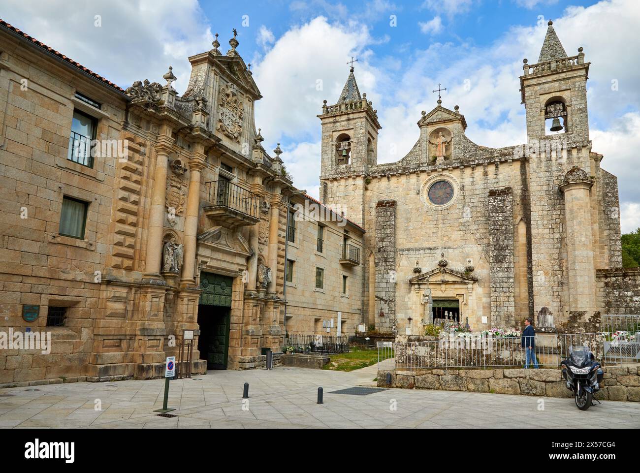 Monasterio de San Esteban, Mosteiro de Santo Estevo de Ribas de Sil, Ribeira Sacra, Ourense, Galizia, Spagna Foto Stock