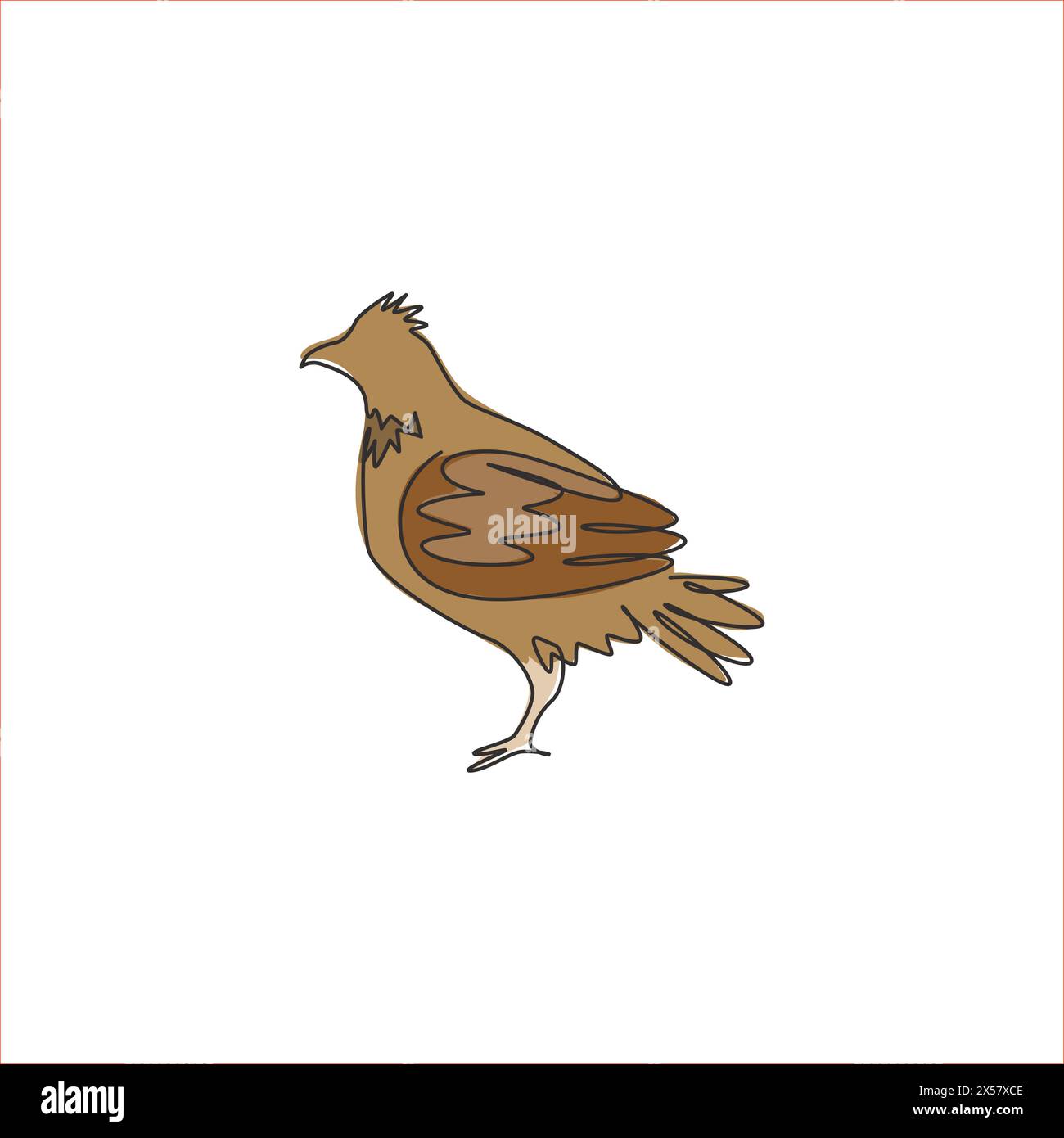 Disegno su una sola linea di adorabile uccello di fagioli per l'identità del logo della fondazione. Il concetto di mascotte di un gruppo di uccelli per l'icona della tradizione. Moderno Illustrazione Vettoriale