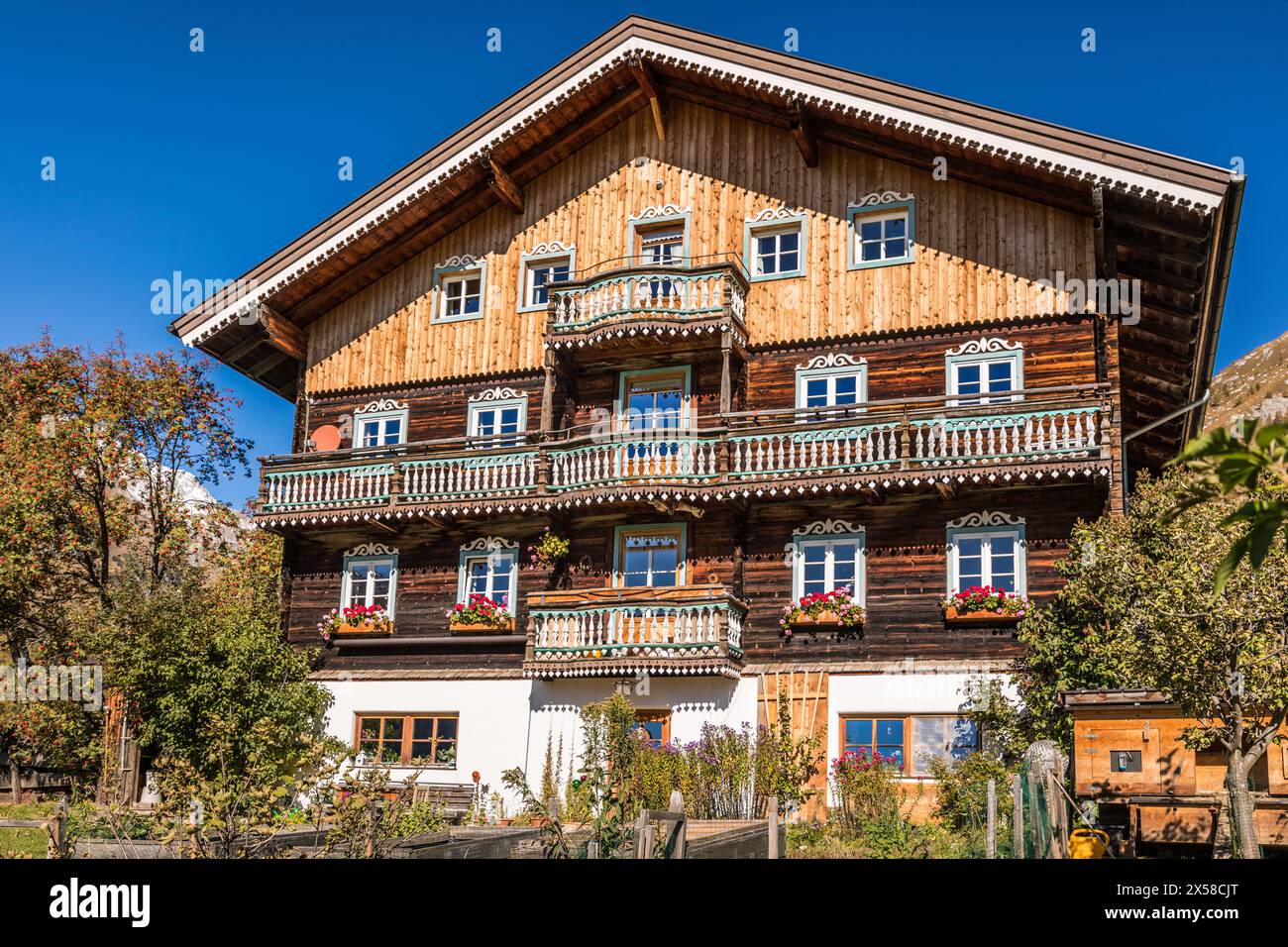 Geografia / viaggi, Austria, Tirolo, Kals a Grossglockner (picco), Berghof storico nella valle di Kals, DIRITTI-AGGIUNTIVI-CLEARANCE-INFO-NON-DISPONIBILE Foto Stock