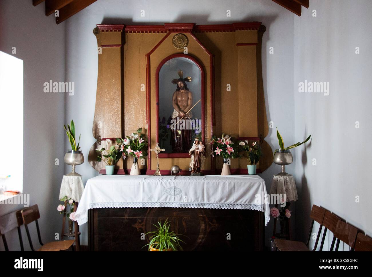 Eremo del XVIII secolo di Ecce-Homo o Cappella di Santo Cristo de la Cana a Frigiliana, Andalusia, Spagna Foto Stock