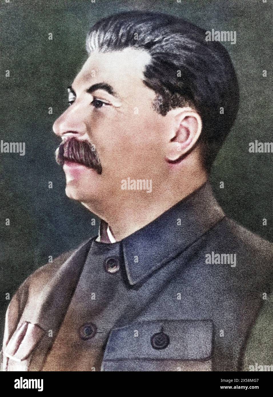 Stalin (Iosif Vissarionovich Jughashvili), 18.12.1878 - 5,3.1953, politico sovietico, DIRITTI AGGIUNTIVI-CLEARANCE-INFO-NOT-AVAILABLE Foto Stock