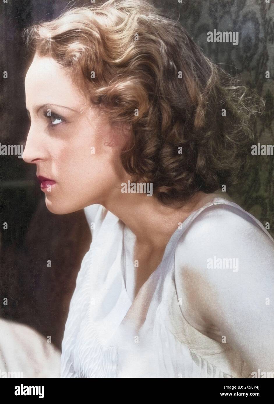 Helm, Brigitte, 17.3.1906 - 11.6,1996, attrice tedesca, ritratto, PROFILO, ADDITIONAL-RIGHTS-CLEARANCE-INFO-NOT-AVAILABLE Foto Stock