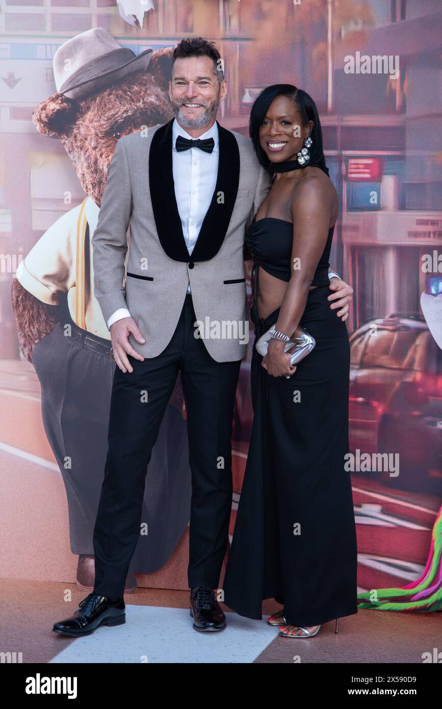 Londra, Regno Unito. 7 maggio 2024. Fred Sirieix e Fruitcake partecipano alla prima inglese di "IF" al Cineworld Leicester Square. (Foto di Loredana Sangiuliano/SOPA Images/Sipa USA) credito: SIPA USA/Alamy Live News Foto Stock