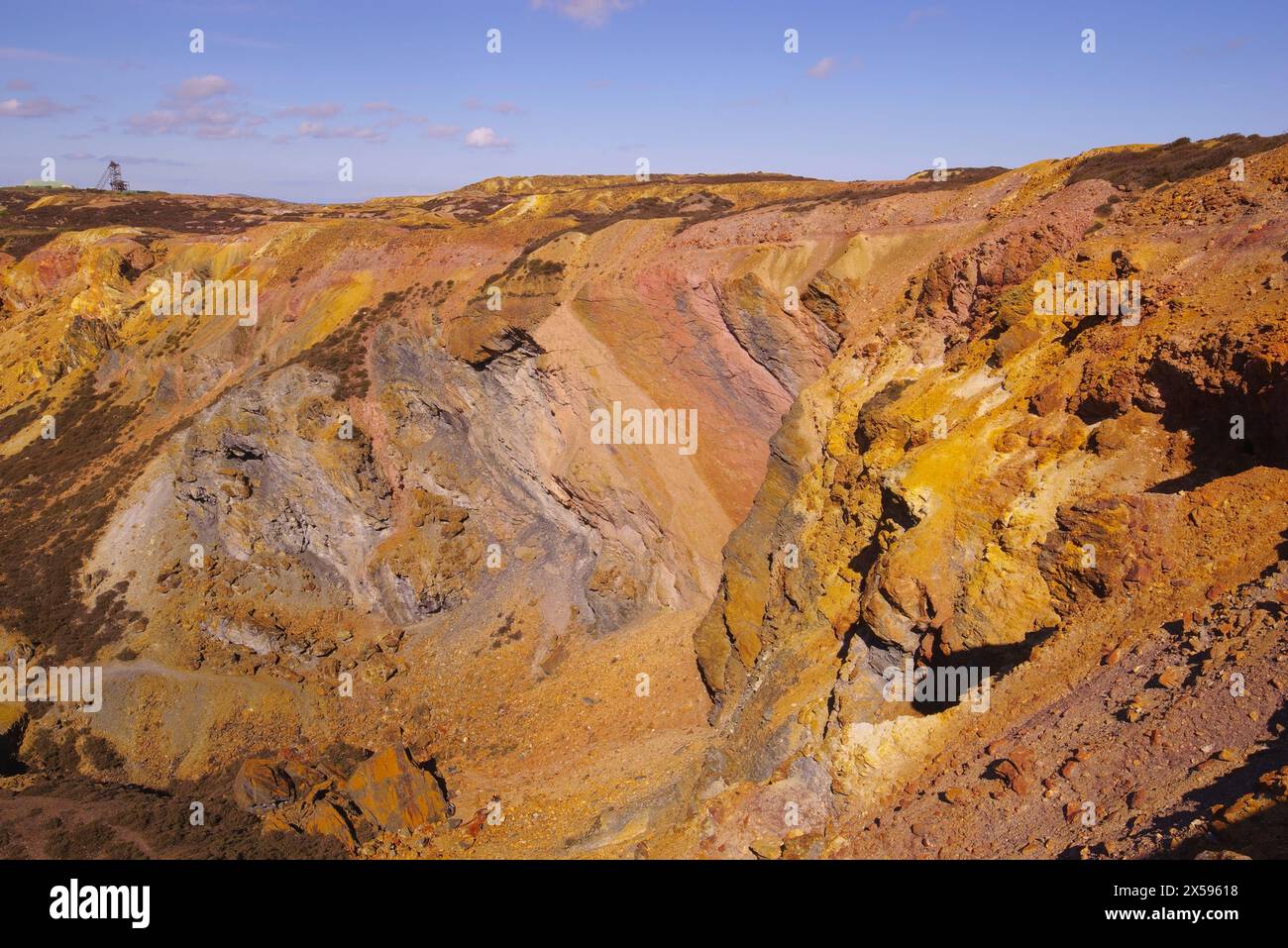 Pary`s Mountain, Amlwch, Anglesey, Galles del Nord, Regno Unito. Foto Stock