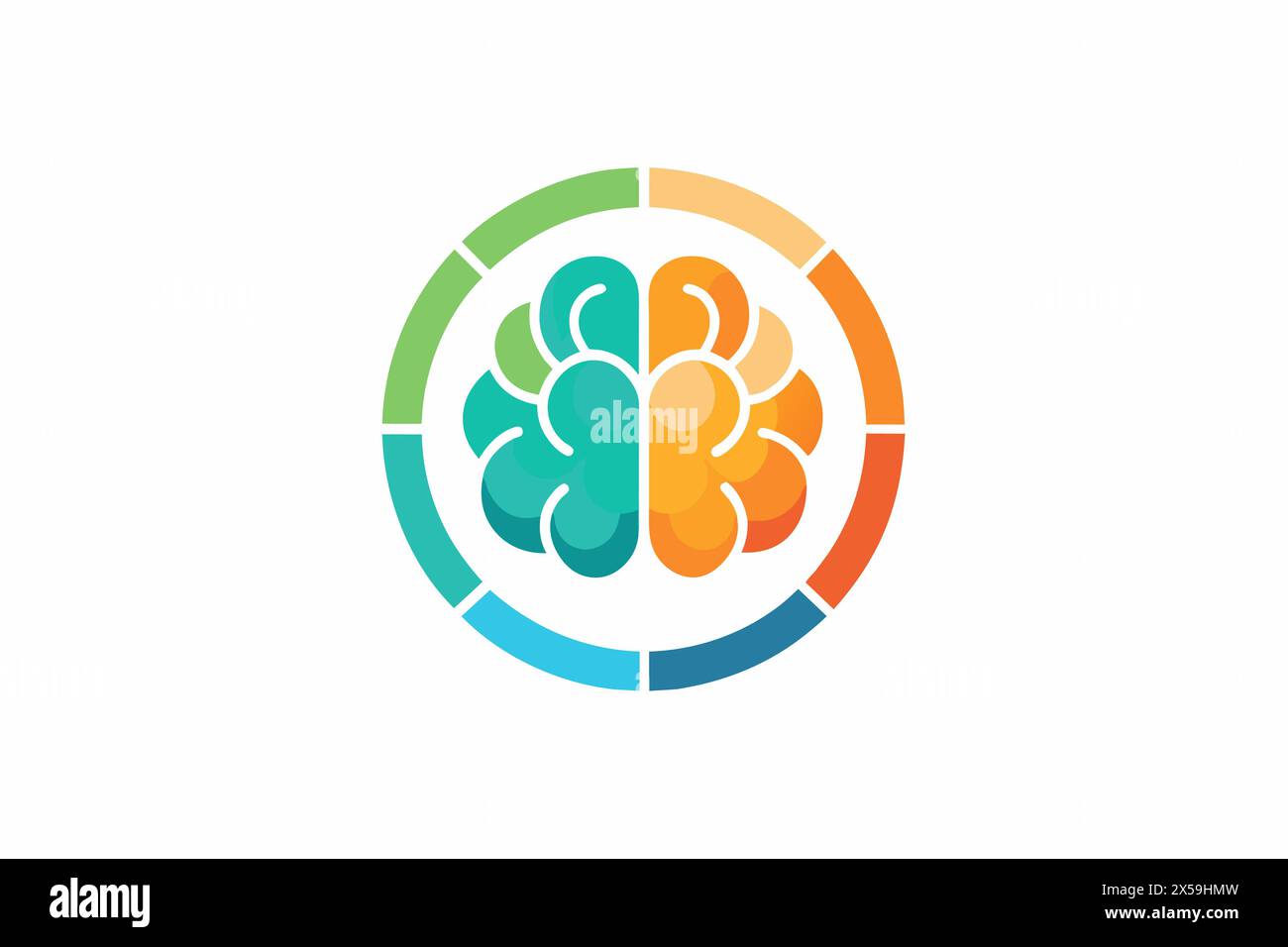 accattivante design minimalista del logo per la psicologia Illustrazione Vettoriale