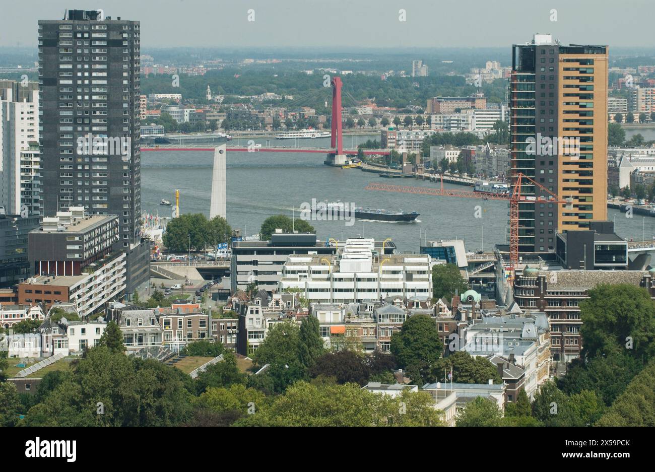 Porto, Nieuwe Maas river, Rotterdam, Paesi Bassi Foto Stock