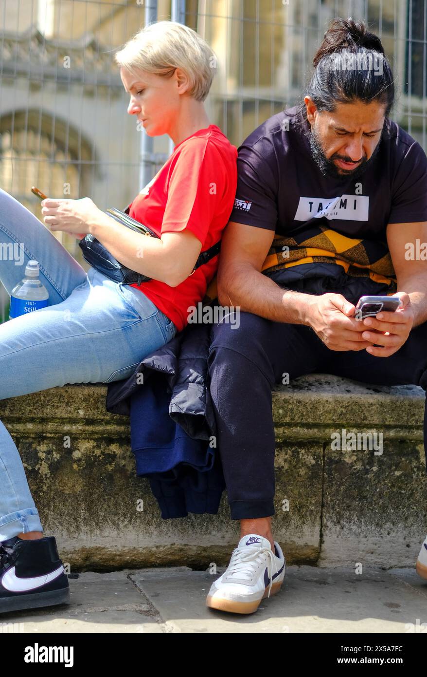 Foto sincera di una coppia sposata. Foto Stock