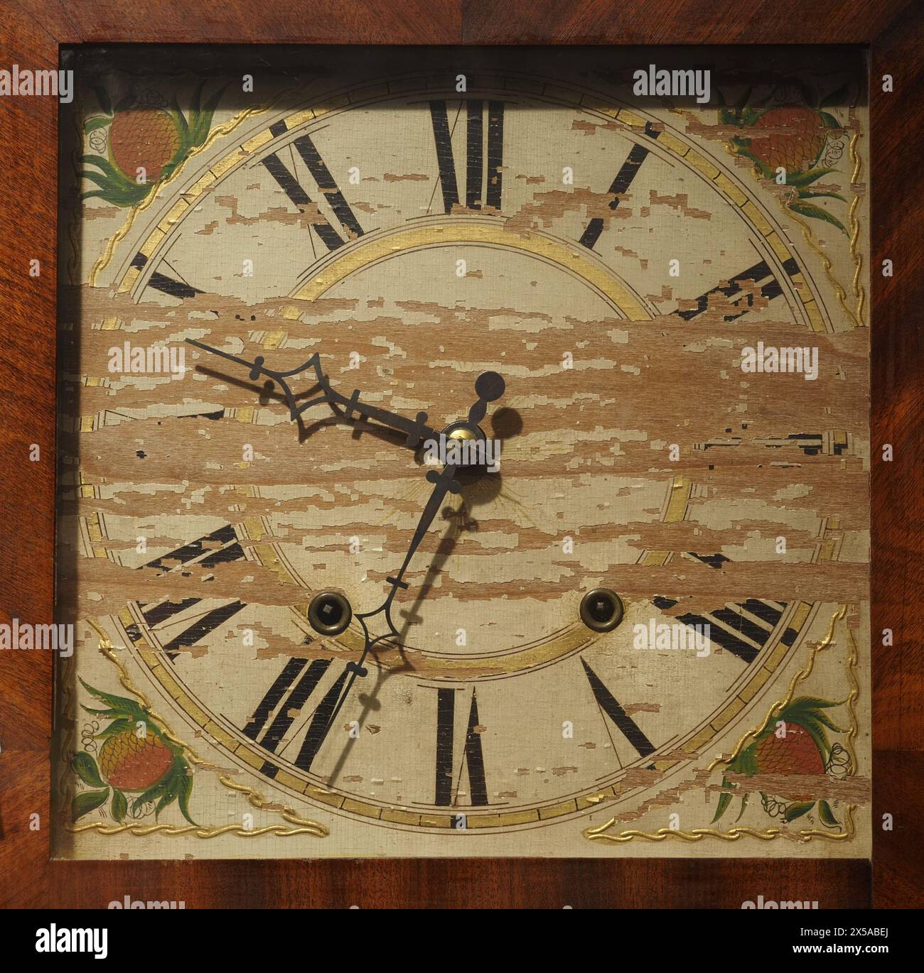 Orologio da nonno di un residente originale di New Salem, Illinois, dove Abraham Lincoln visse e lavorò negli anni '1830 - New Salem State Historic Site Foto Stock