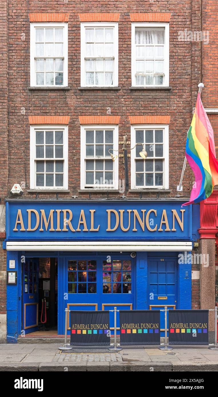 Ammiraglio Duncan gay Public House, Soho, Londra, Inghilterra. Foto Stock