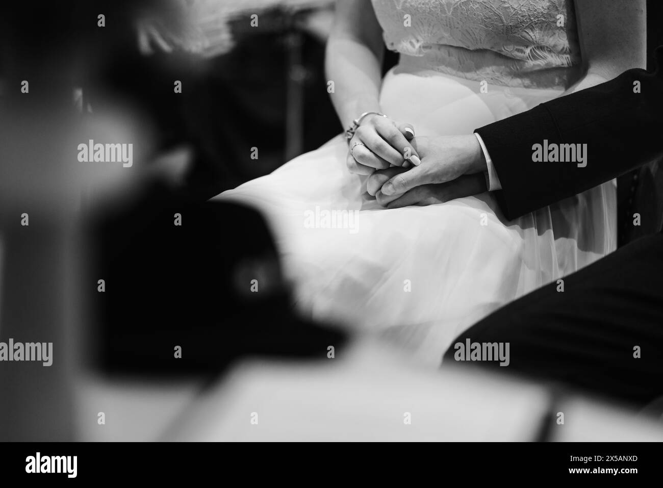 amore, coppia, mani, matrimonio, matrimonio, sposo, sposa Foto Stock