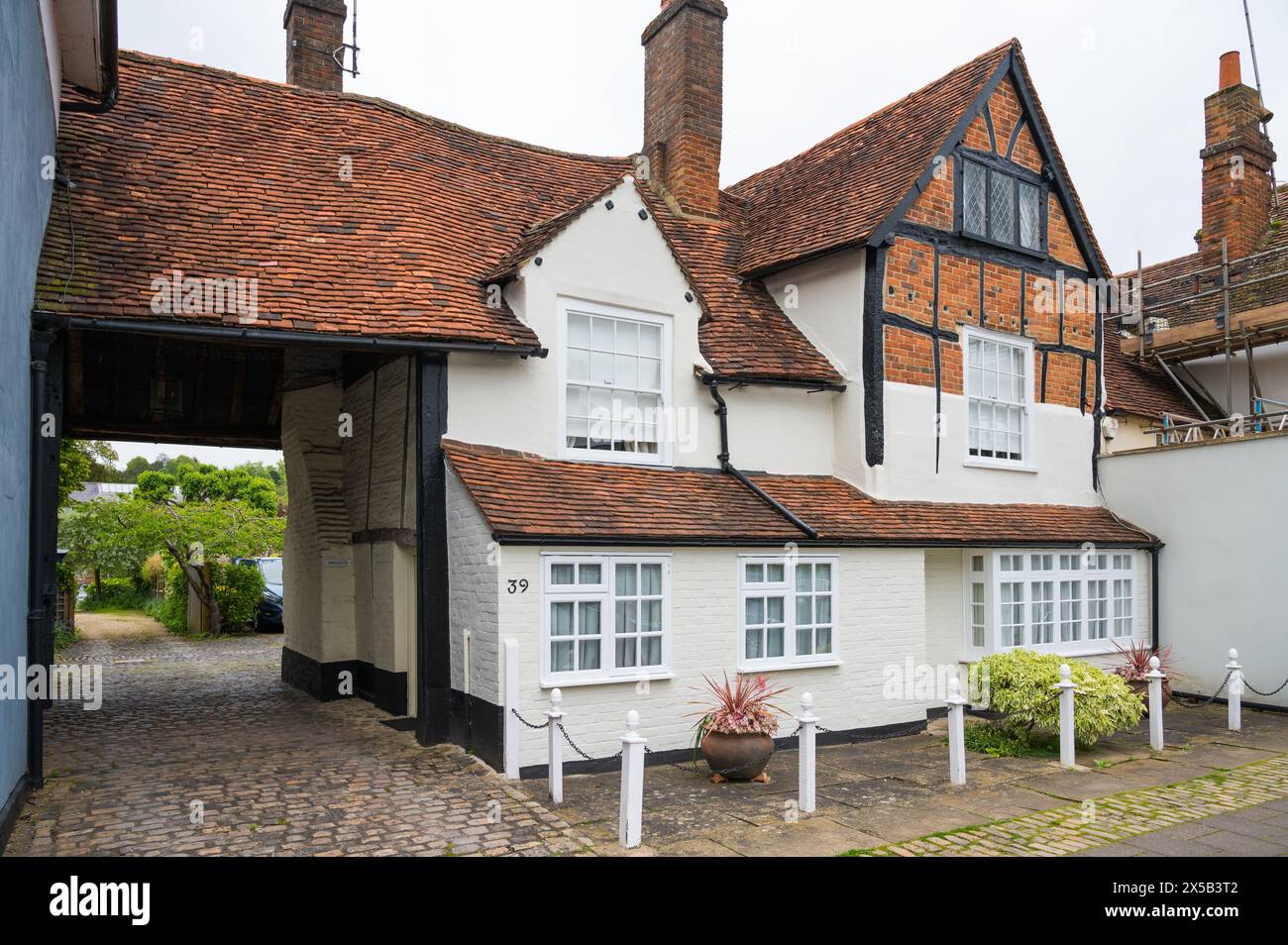 39 High Street, Old Amersham. Una bella casa del XVII secolo incorniciata in legno elencata Grade II Buckinghamshire, Inghilterra, Regno Unito Foto Stock