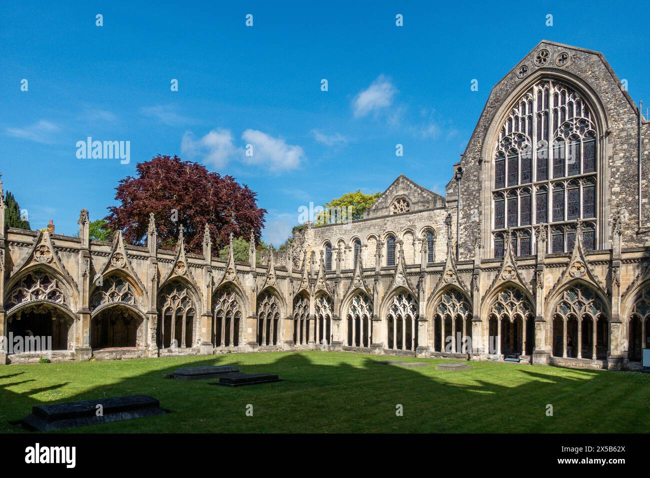 The Cloisters, Chapter House, Canterbury Cathedral, Canterbury, Kent, Inghilterra Foto Stock