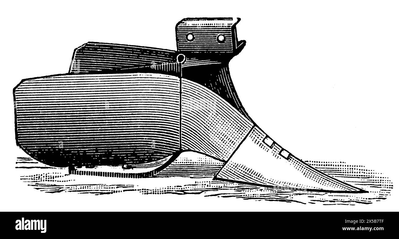 Il corpo dell'aratro di Eberhardt. Pubblicazione del libro "Meyers Konversations-Lexikon", volume 7, Lipsia, Germania, 1910 Foto Stock