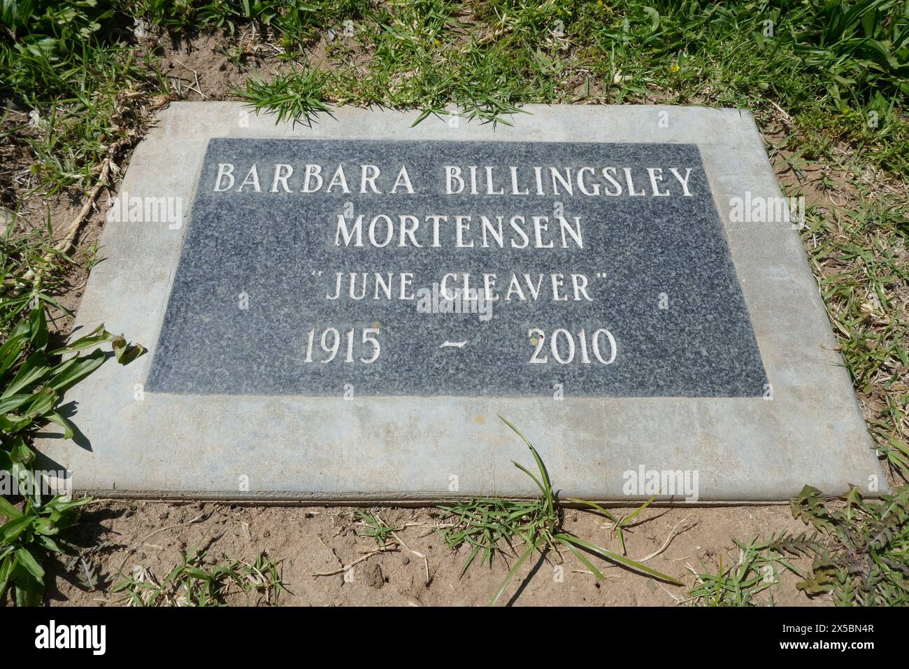 Santa Monica, California, USA 6 maggio 2024 l'attrice Barbara Billingsley grave al Woodlawn Cemetery il 6 maggio 2024 a Santa Monica, California, USA. Foto di Barry King/Alamy Stock Photo Foto Stock