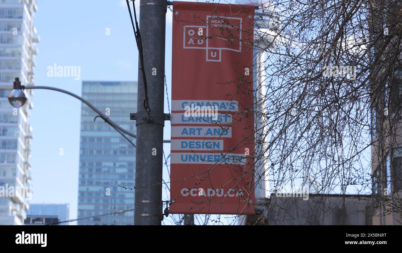 OCAD Canadas la più grande università di arte e design di Toronto - TORONTO, CANADA - 15 APRILE 2024 Foto Stock