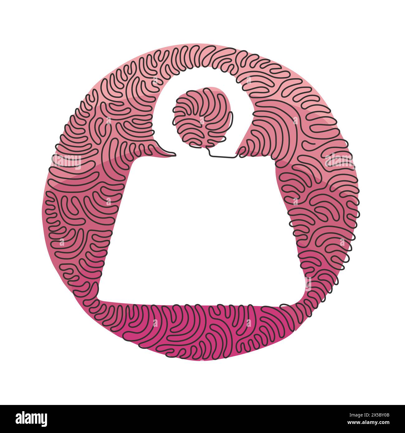 Icona di spessore del disegno a linea continua singola. Strumenti per carrozzeria, pittogramma vettoriale, simbolo clip art. Doodle disegna il segno nero. Ruotare il cerchio di arricciamento Illustrazione Vettoriale